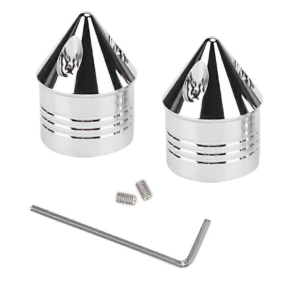 Motorcycle Axle Cover Chrome Thin Cut Nut Black Replacement Accessory(Electroplate)