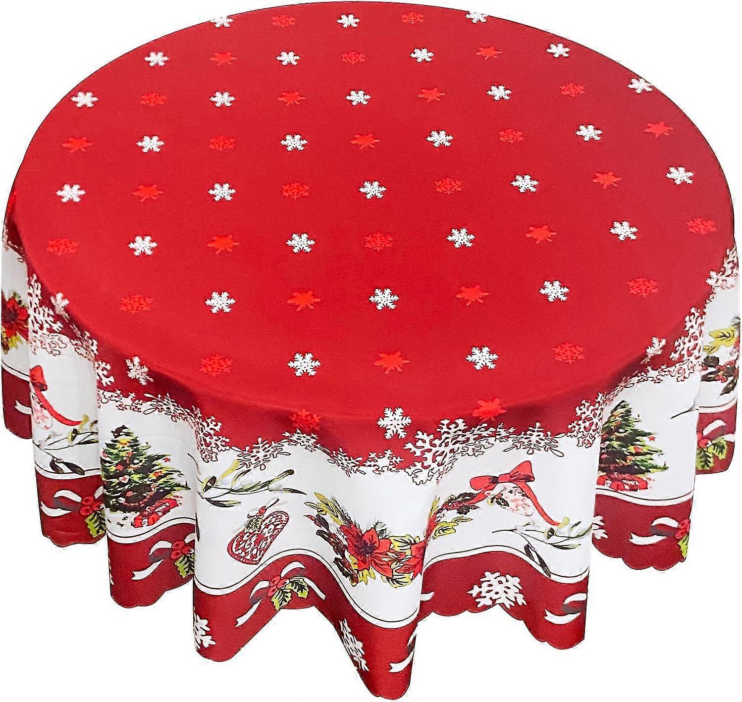Nappe de Noël Nappe de Noël ronde Nappe de Noël lavable