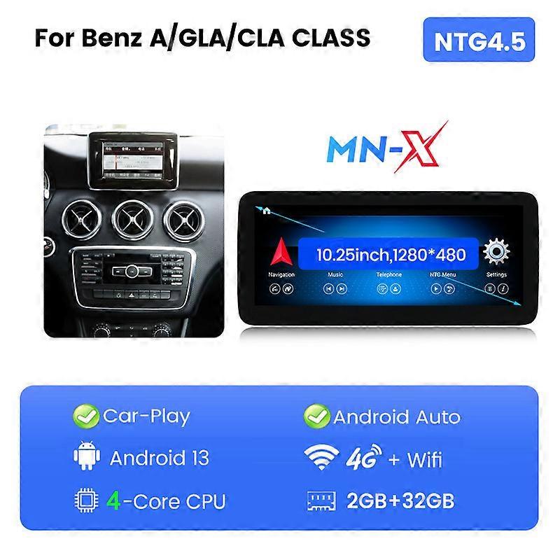 Inteligentny system samochodowy Android All In One dla Mercedes Benz A CLA GLA Class W176 C117 X117 X156 2013-2018 Carplay Auto WIFI T 4G