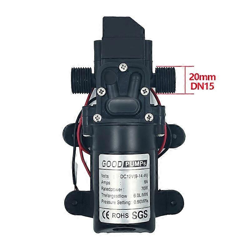 NEW DC 12V 130PSI 6L/Min Water High Pressure Diaphragm Self Priming Pump 72W