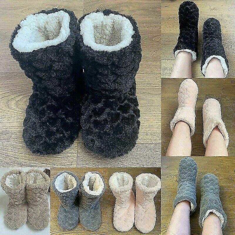 Hjemmesko Kvinder Varme Indendørs Tøfler Damestøvletter Piger Størrelse 3 4 5 6 7