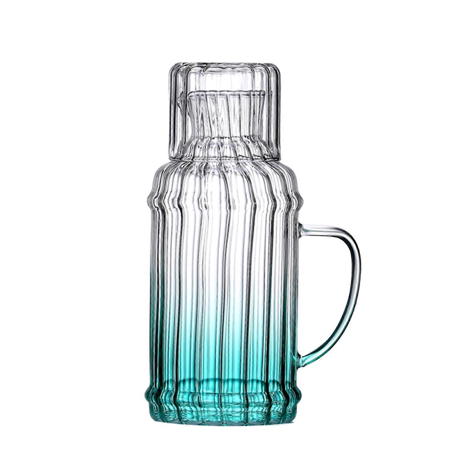 Drinking Utensil Water Pitcher With Tumbler Kettle Retro Multifunctional Suit Multicolor 1100ml/2000ml Glass Bottle