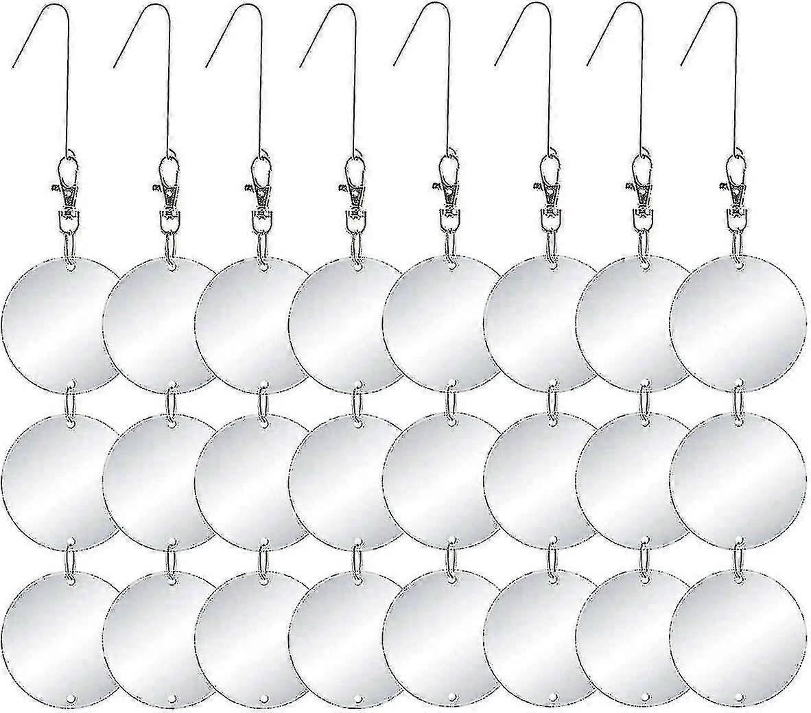 Large 24pcs Pack - Highly Reflective Double-sided Bird Reflectors, Effective Bird Scare Devices