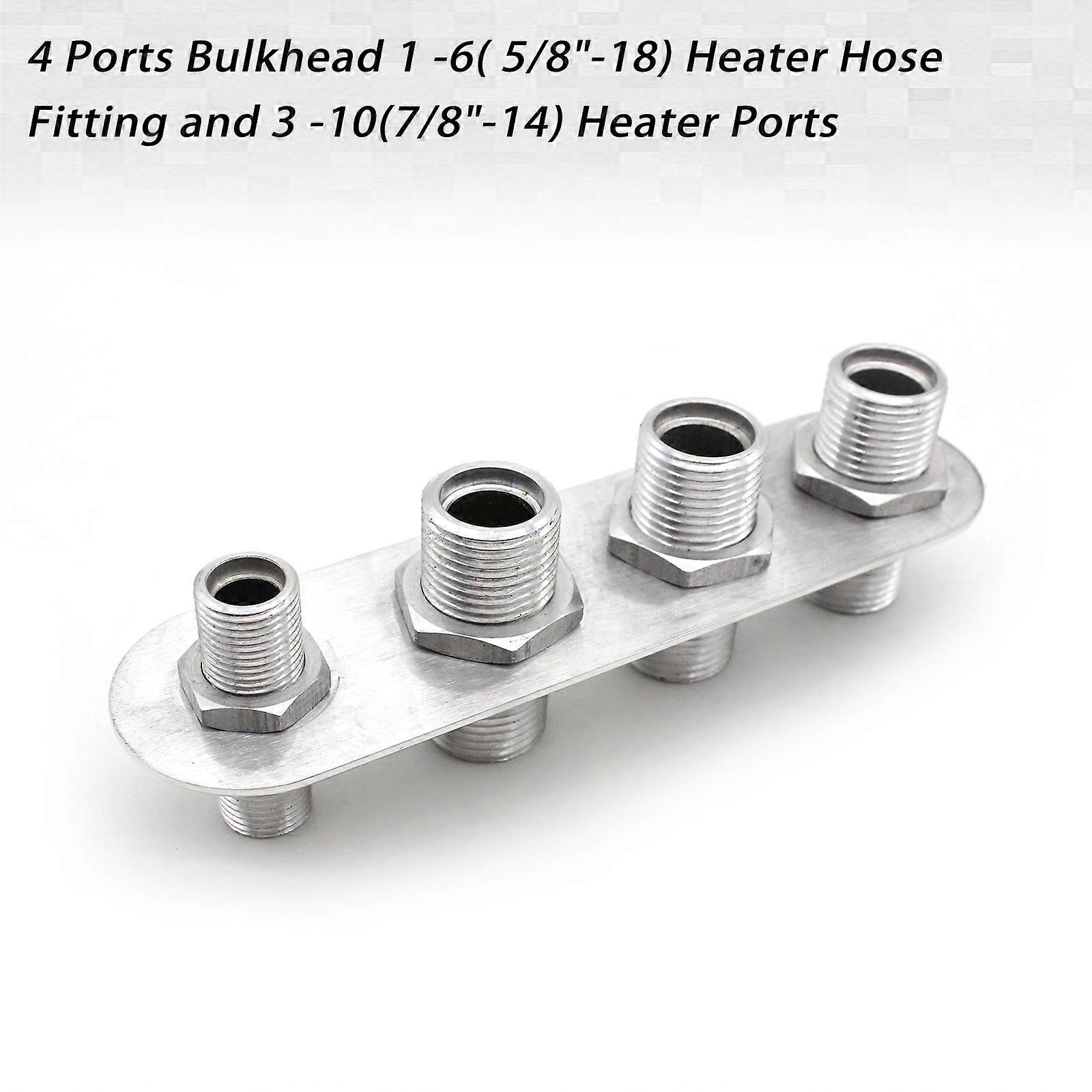 4 Port Aluminum Firewall Heater and A/C Bulkhead Inline