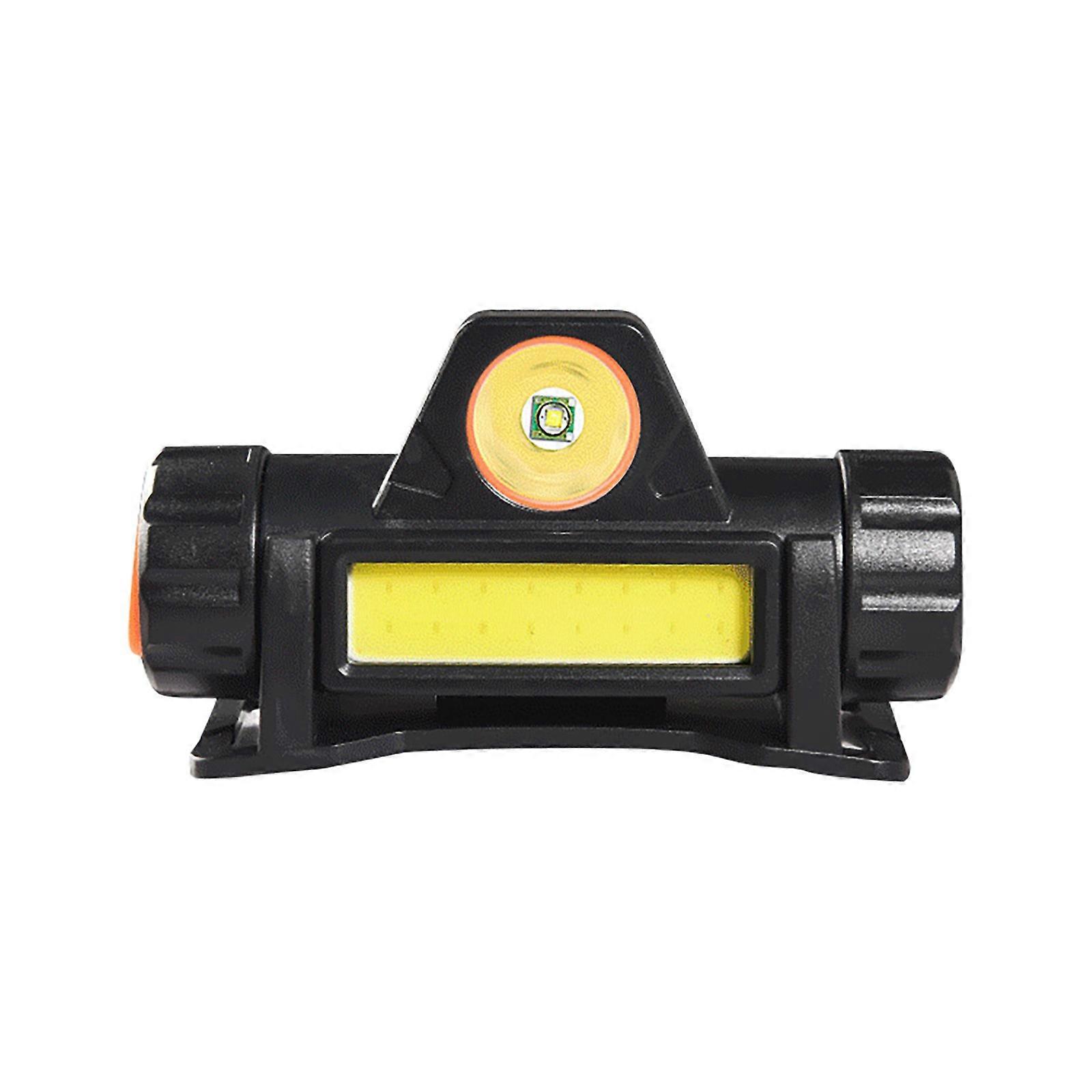 Black Built-in Battery LED Strong Headlight Outdoor USB Charging Work Light