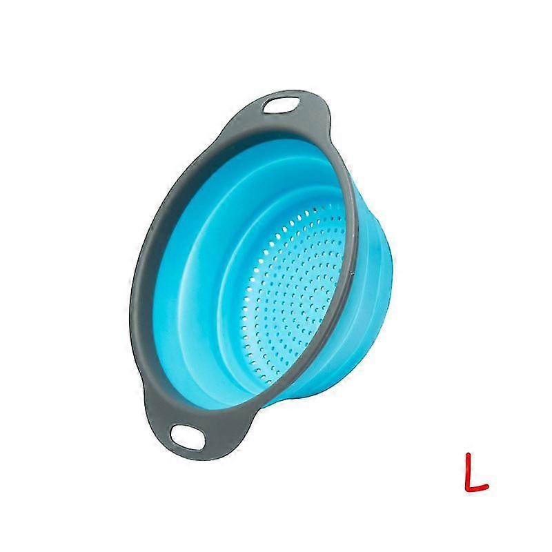 Round Folding Colander BPA Free Fruits Vegetables Washing Drain Basket Kitchen Colander Strainer Dis