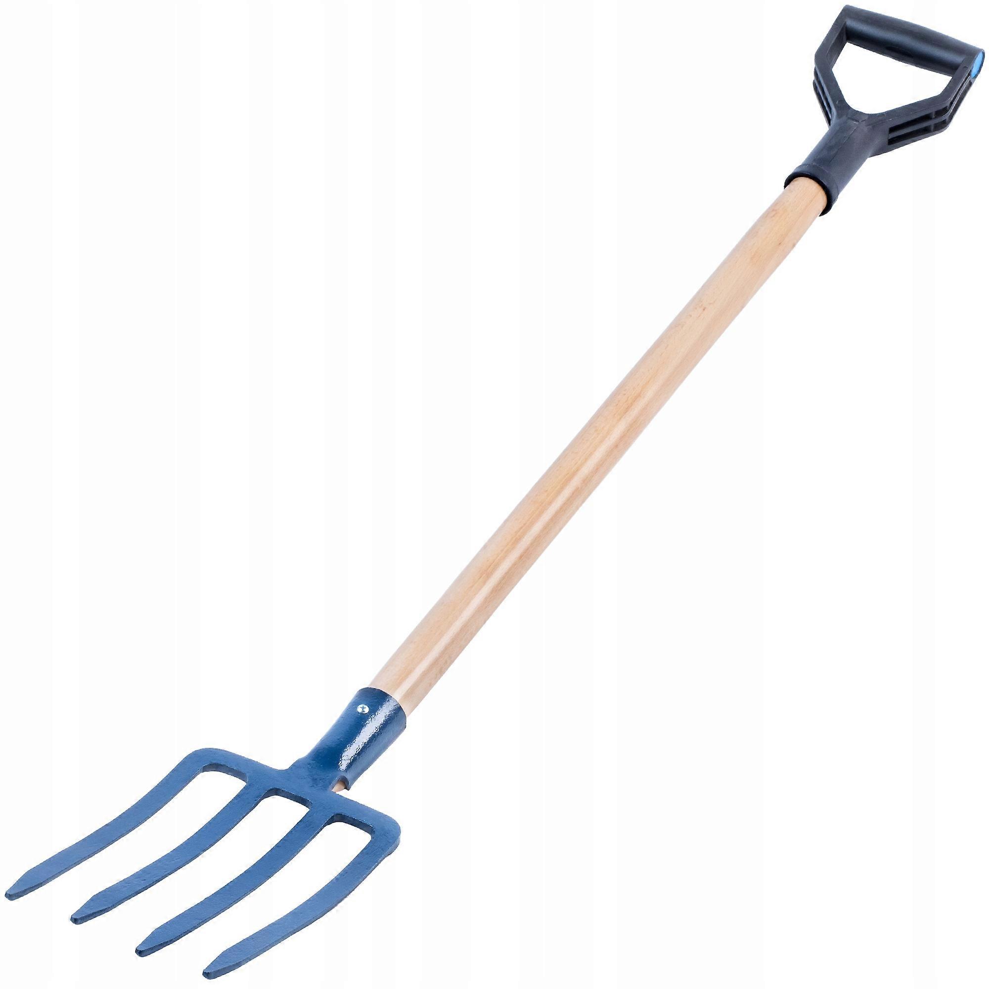KADAX 4-tine garden digging fork for hay compost solid 130cm