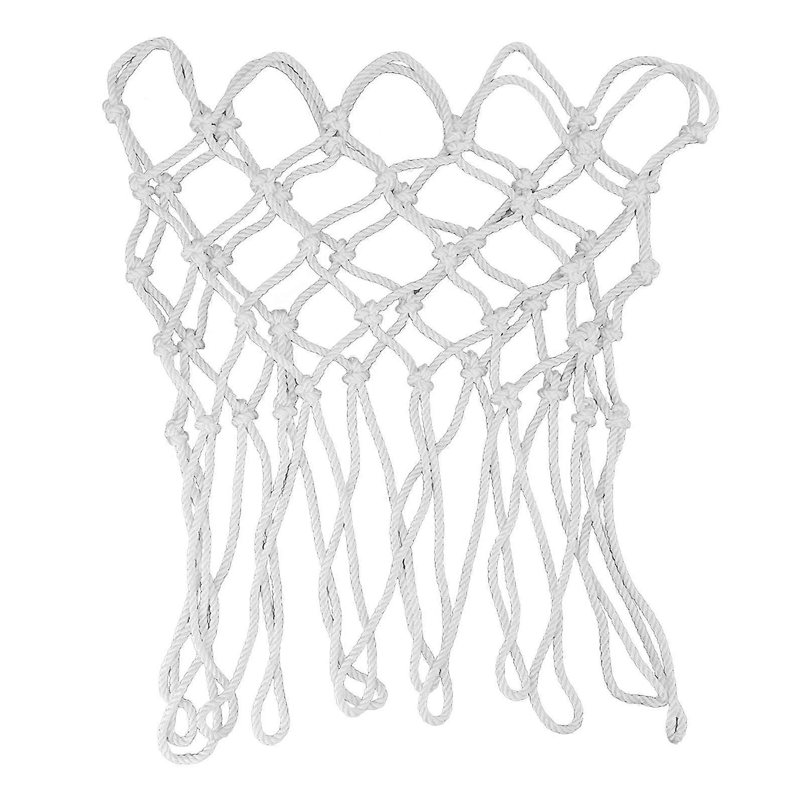 Basketball Net Replacement All Weather Anti Whip Fits Standard Rims Indoor Outdoor White Polyester