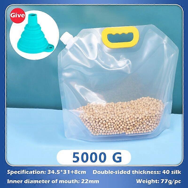 5/10PCs Portable Food Packaging Bag Grain Sealed Bag Insect-proof Moisture-proof Fresh-keeping Storage Bag Kitchen Storage Laundry Combo Units