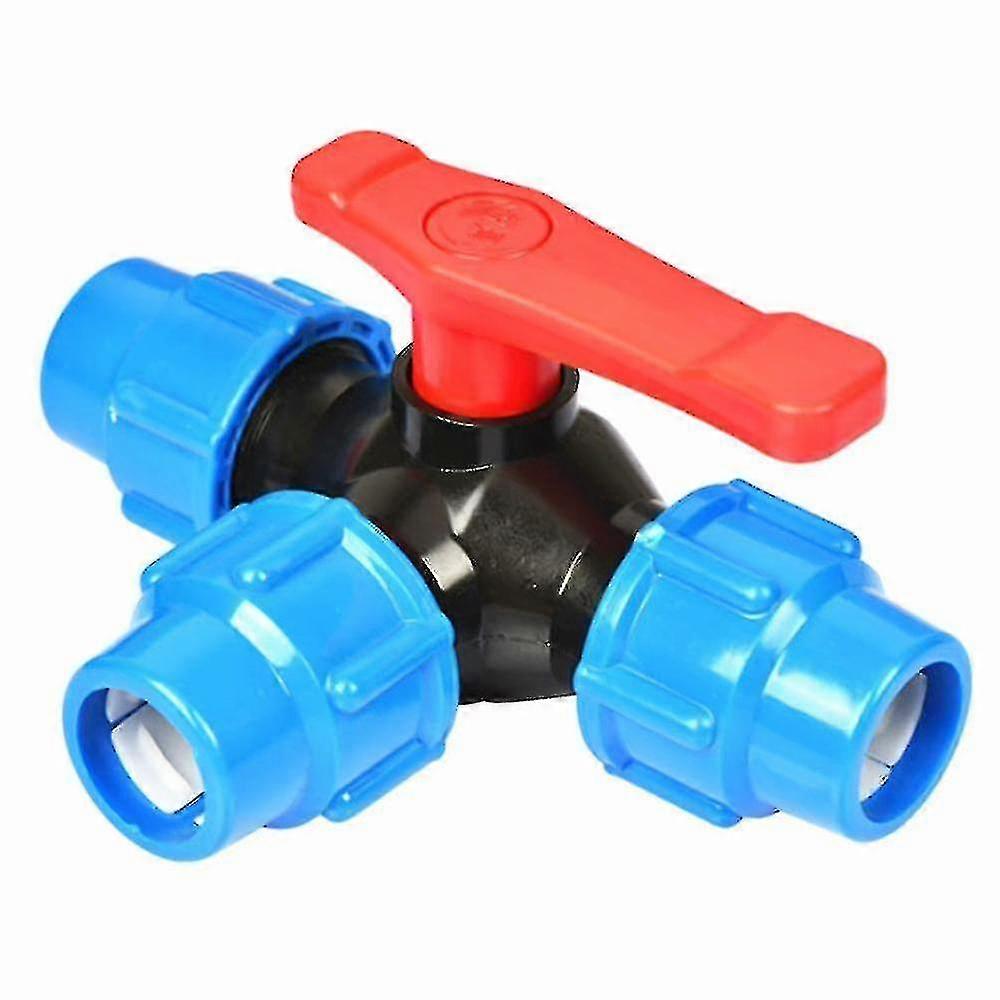 Three-way , T-type Pipe Valve Connector1pcs-25mm