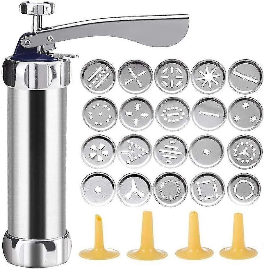 Biscuit Maker Stainless Steel 20PCS Shaper Cutter Decorating Cookie Press Pump Machine