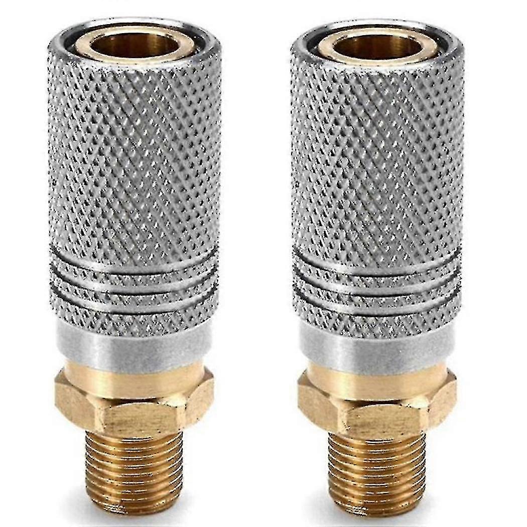 2pcs Metal Extended Pcp Air Charging Quick Release Adapter Socket 1/8 Bsp Tool Accessories