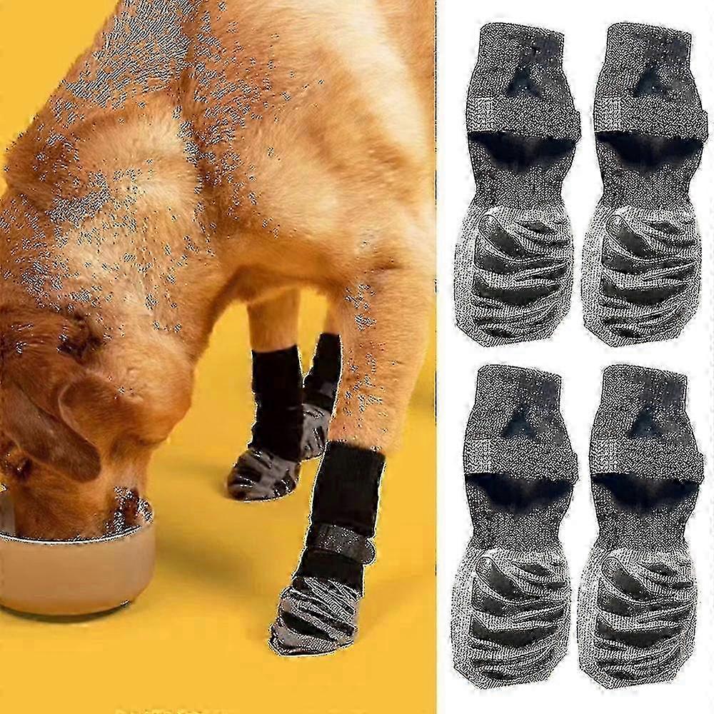4 قطع جوارب غير قابلة للانزلاق للكلاب ، حماية مخلب ضد لعق والانزلاق ، مثالية لحماية مخلب للأرضية الصلبة