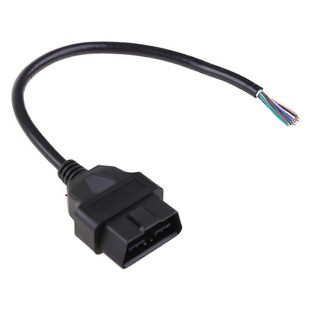 OBD2 16Pin Male Extension Opening Cable Car Diagnostic Interface Connector