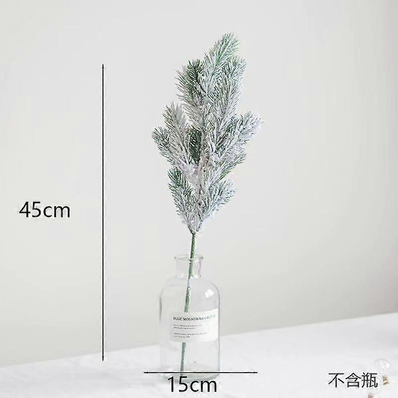 Snow Cover Cedar Needles Table Place Plant Artificial Snowflake Branches Christmas Tree Decoration Accessories DIY Bouquet Gift