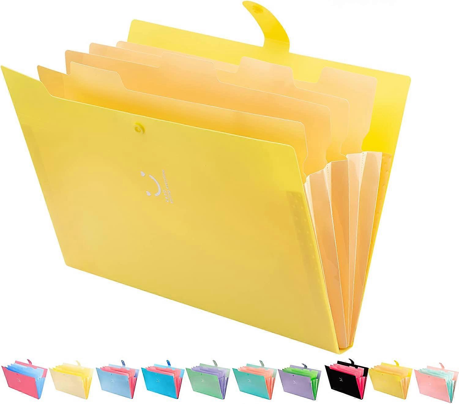 Expanding File Folder, Cute Folder for Important Documents 5 Pocket Folder Organizer
