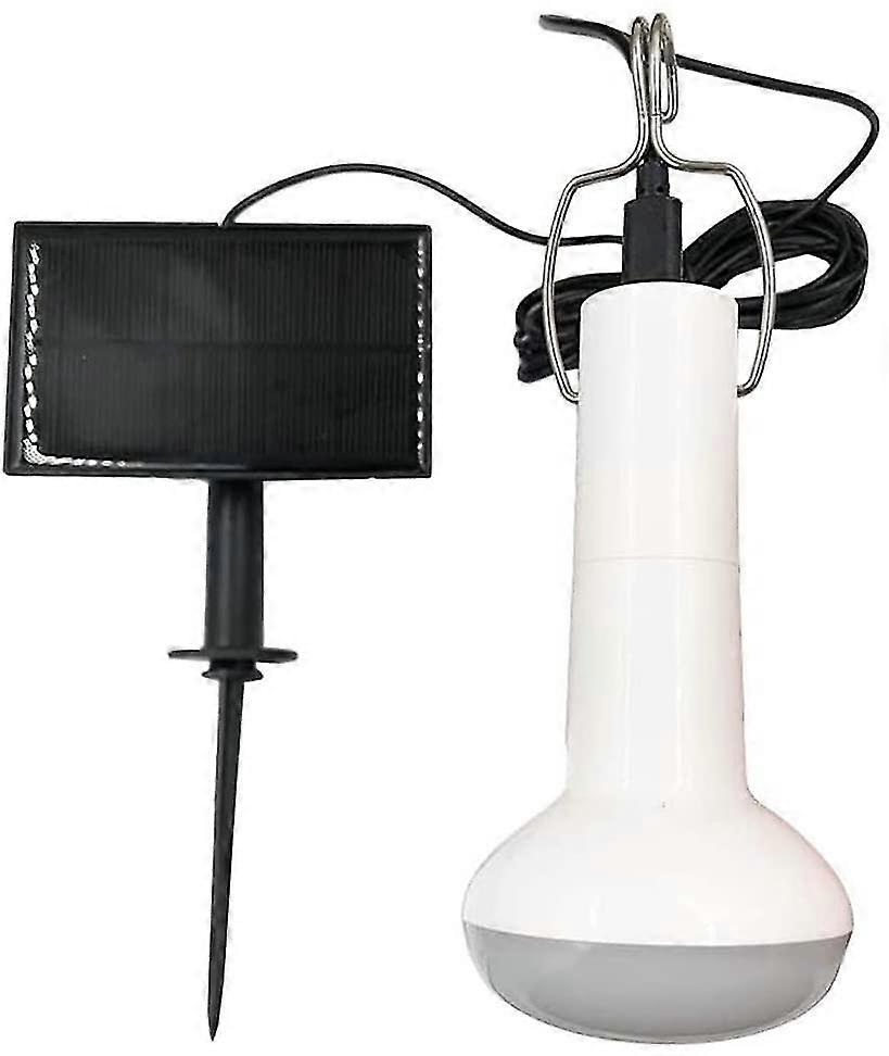 Solar Powered Led Light Bulb With Solar Panel,rechargeable For Camping