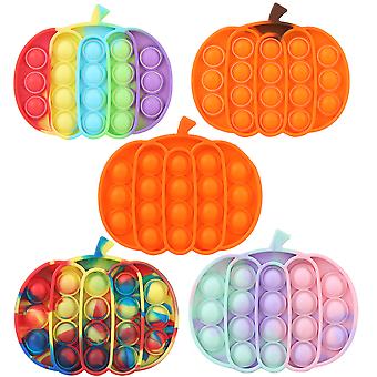 5 stuks Pop It Fidget Toys Pack, Push Pop Bubble Fidget Sensory Toys, Autisme Speciale behoeften Stress Relief Silicone Druk verlichten speelgoed, Squeeze Toys 