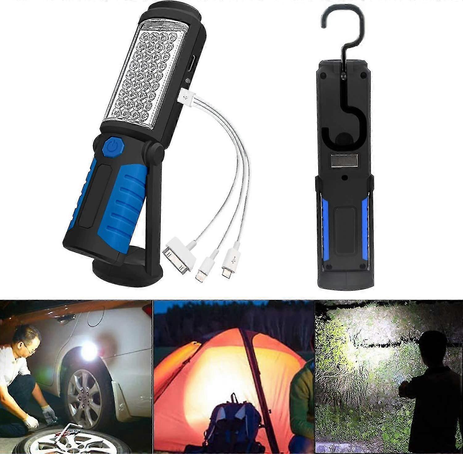 Inspection Lamp Rechargeable Led Lamp, Rechargeable Led Work Lamp With Magnetic Led Torch Lamp Inspection Lamp