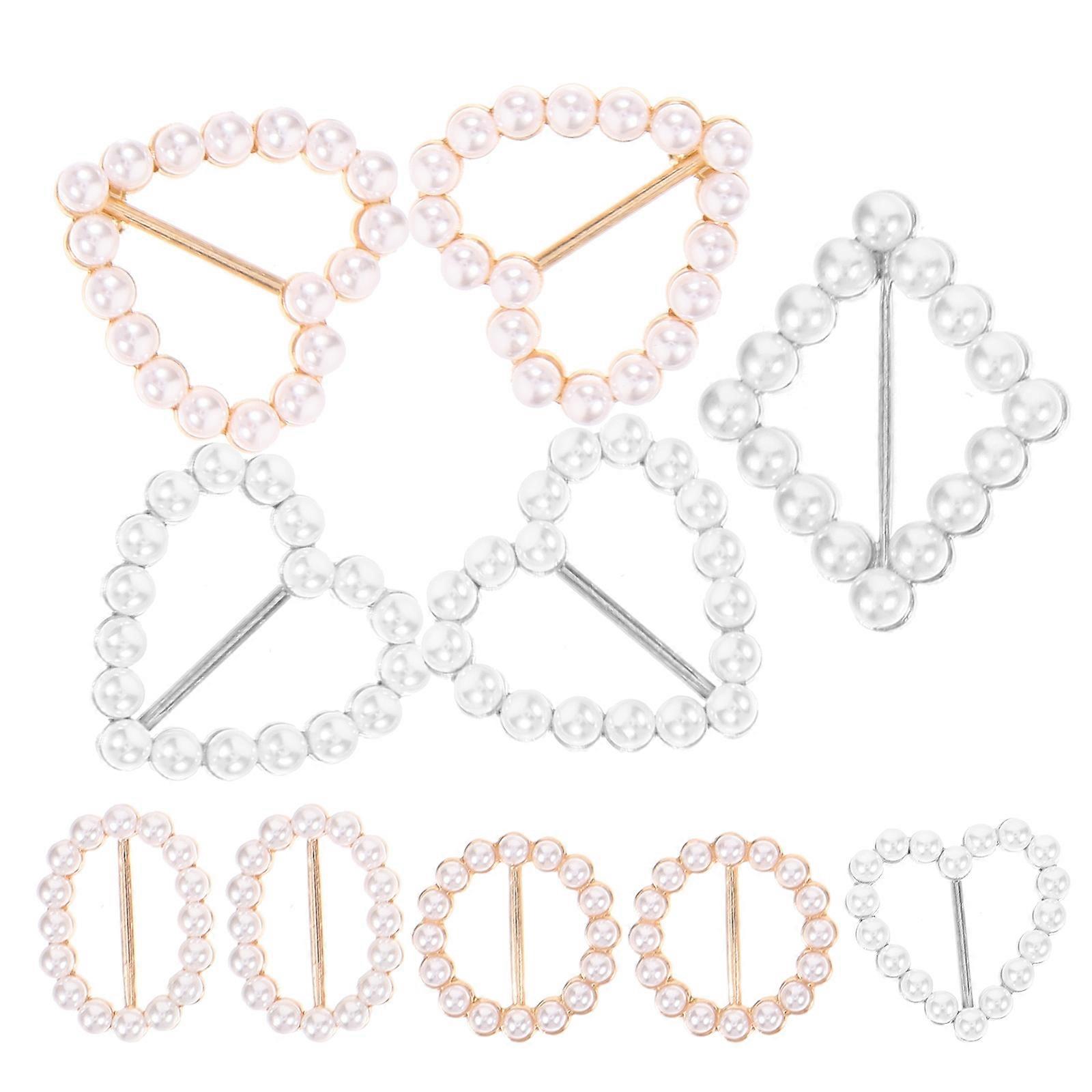 10 Pcs Robe Coin Noeud Alliage Boucles Pratique Écharpe Boucles (Style Mixte)