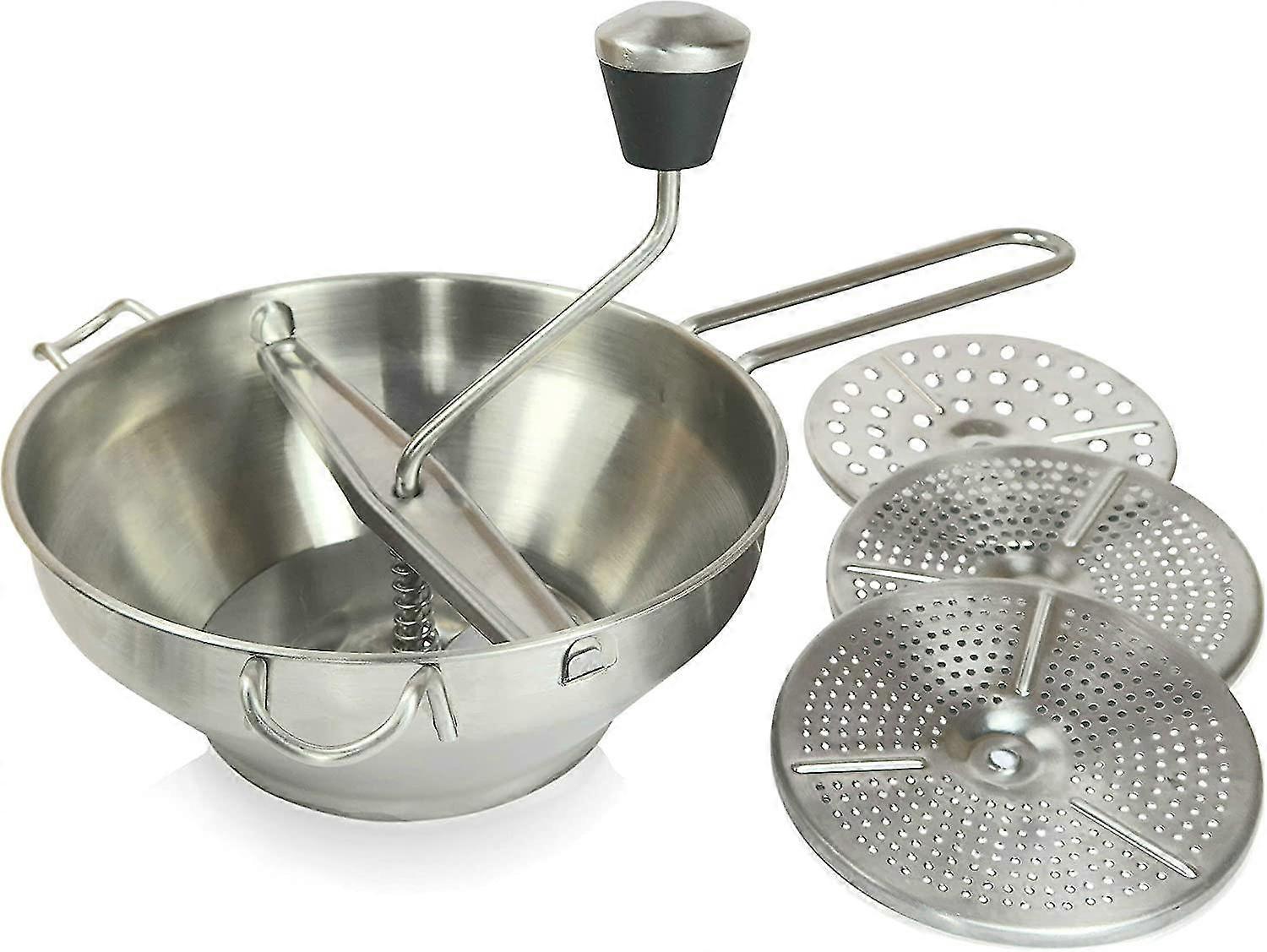 Wenburg Passing Device I Passing Mill Made Of Stainless Steel, Incl. 3 Sieve Inserts. Dishwasher Safe. Sieve For Straining Fruit And Vegetables (19.5