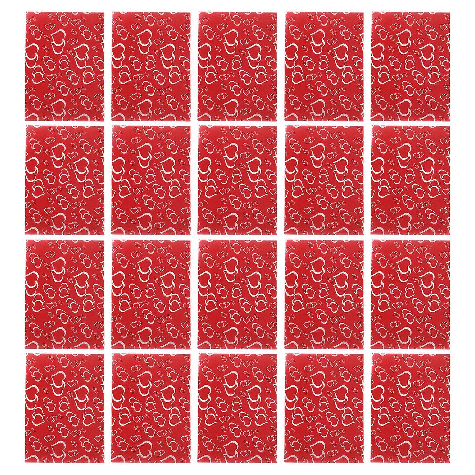 500pcs Creative Sugar Packing Paper Stylish Nougat Candy Wrapping Paper Nougat Packing Paper for Party Valentine's Day (008 Pattern)