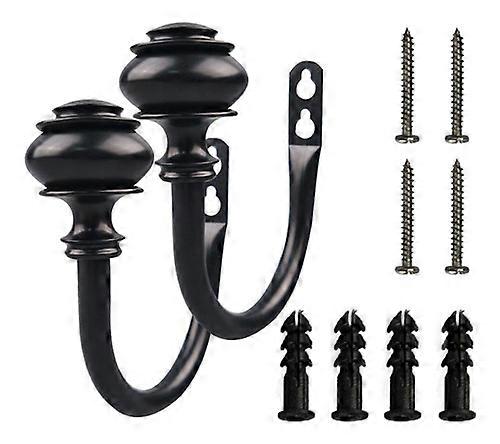 Curtain Tie Fastener Hook Black Curtain Accessories U-Hook