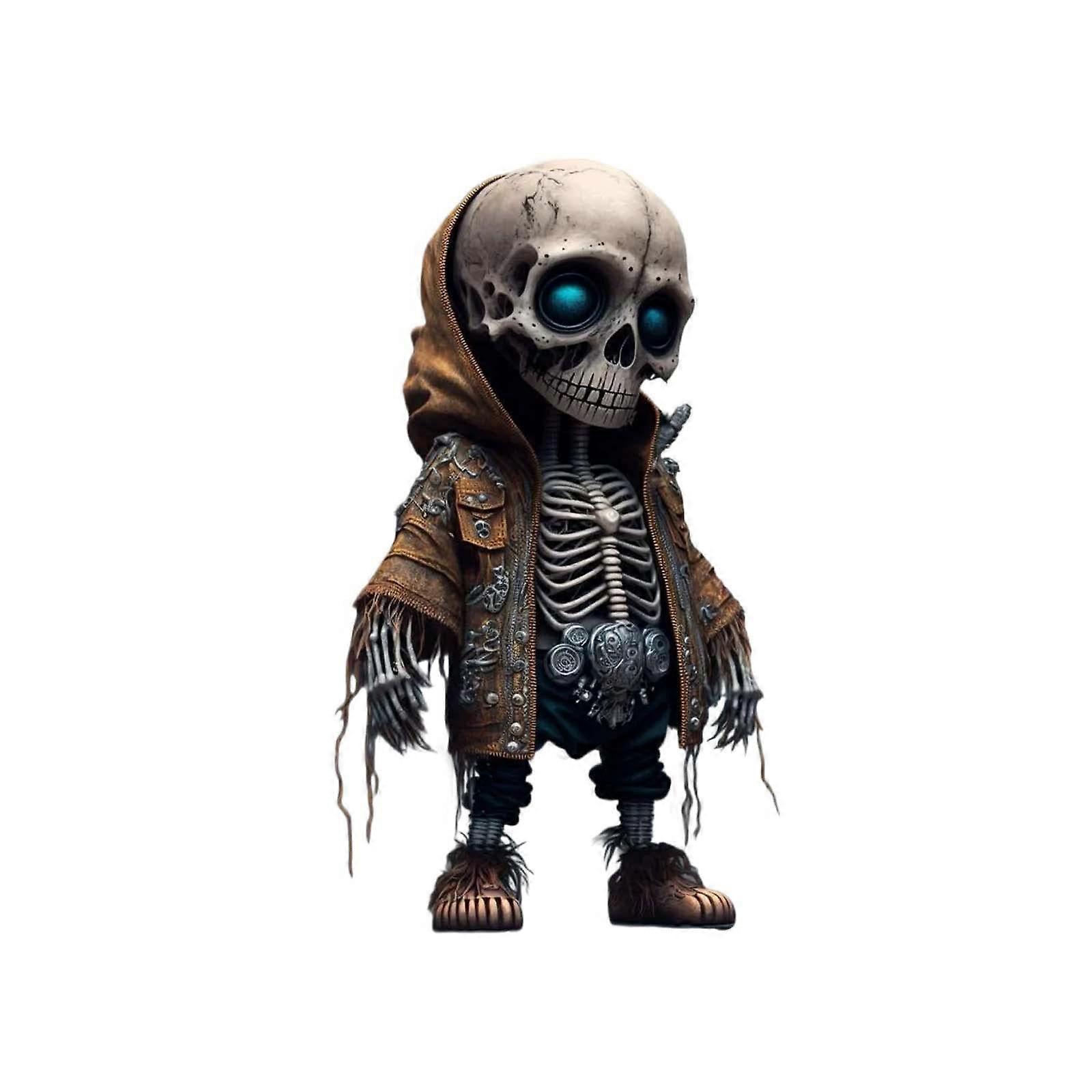 2023 New Cool Skeleton Figurines, Lifelike Skull Statue, Resin Sculpture Crafts, Unique Ornaments for Home