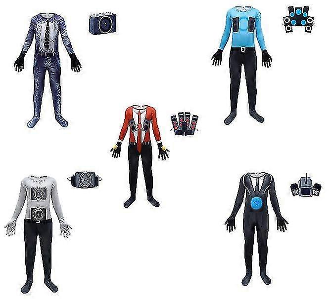 キッドスキビディトイレテレビマンコスプレコスチュームジャンプスーツマスク衣装パーティー