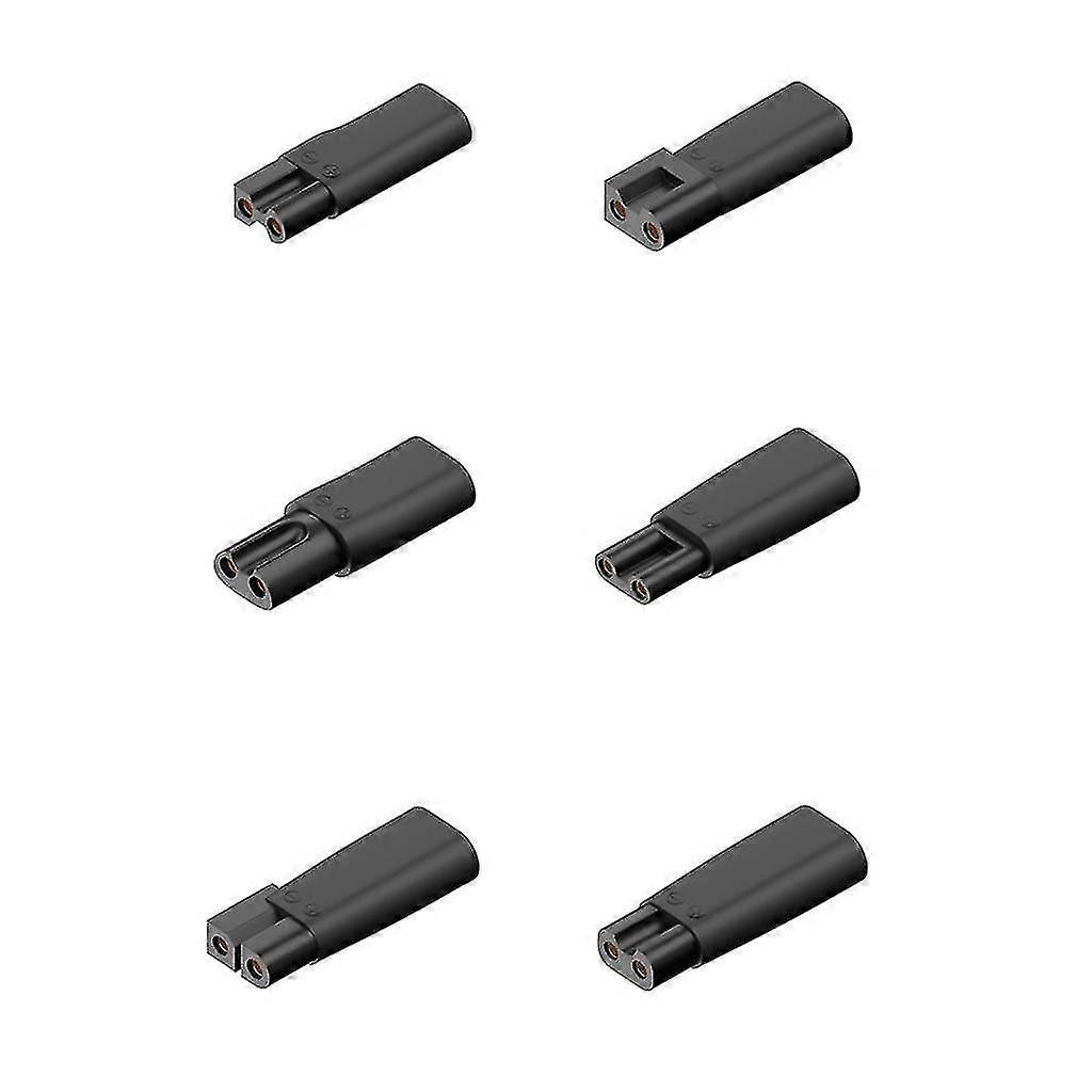 6 stk Type-C laderadapter barbering strømadapter for elektrisk hårklipper