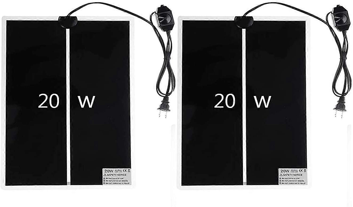 Pack 16 x 11 Inch 20 Watt Reptile Heating Pad Warmer with