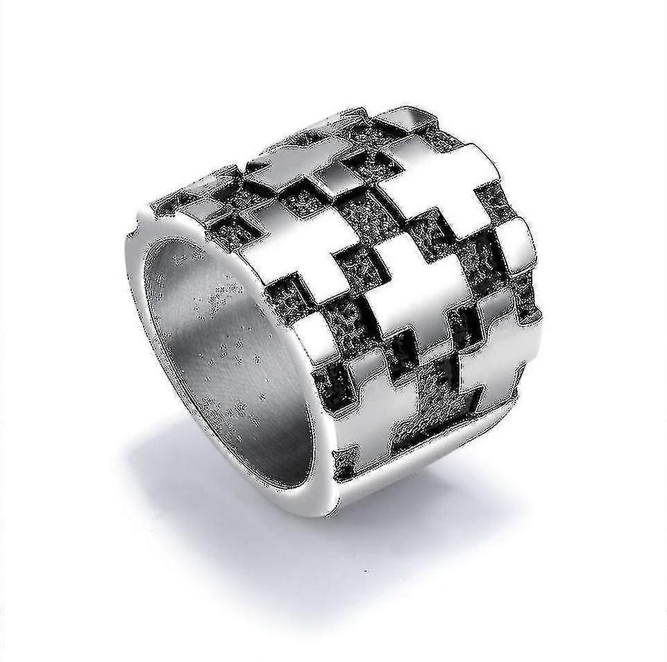 Cross Vintage TitanIum Stål Støpt Ring Nr. 7
