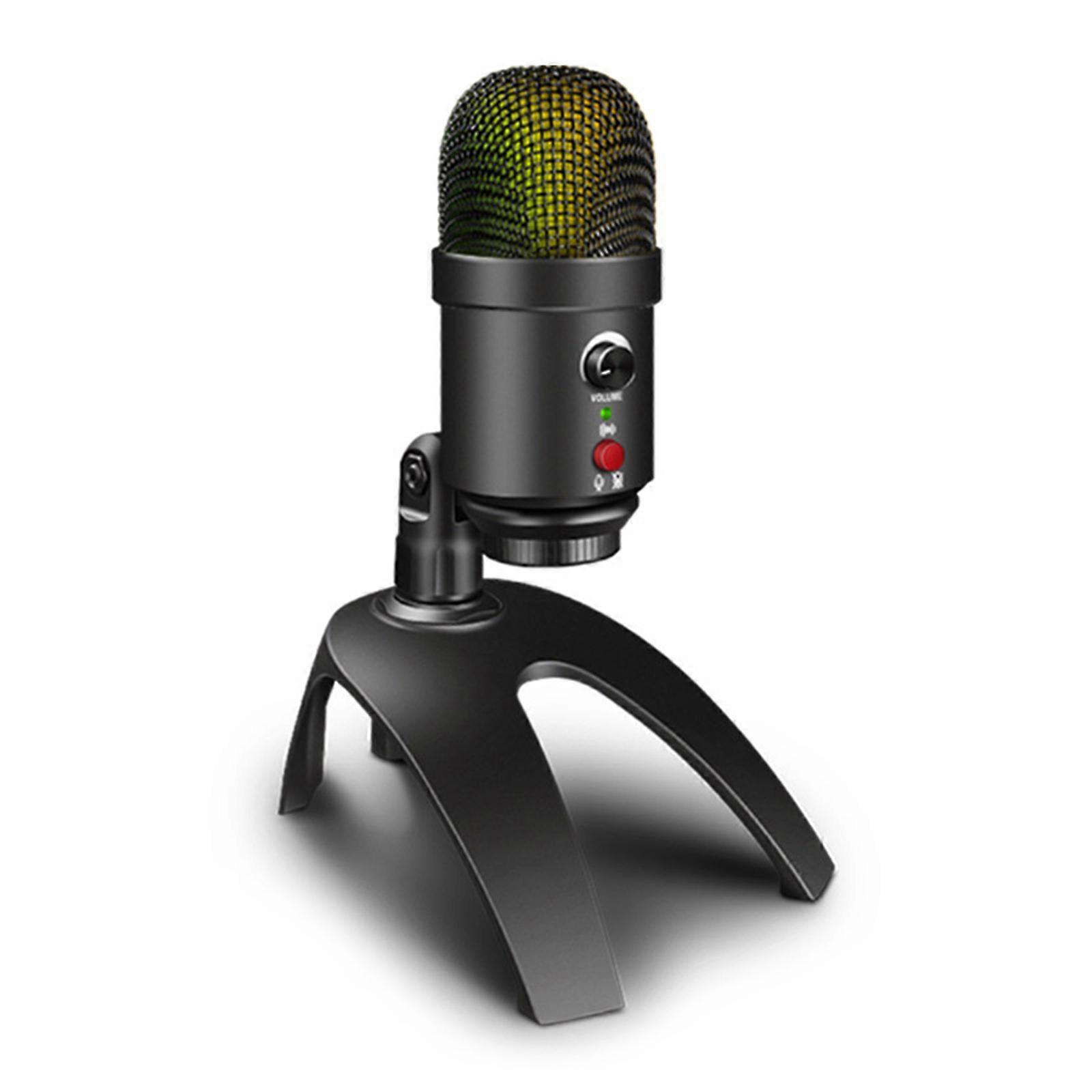 Capacitor Microphone USB Mic Professional Computer Gaming Mic with Shock Mount