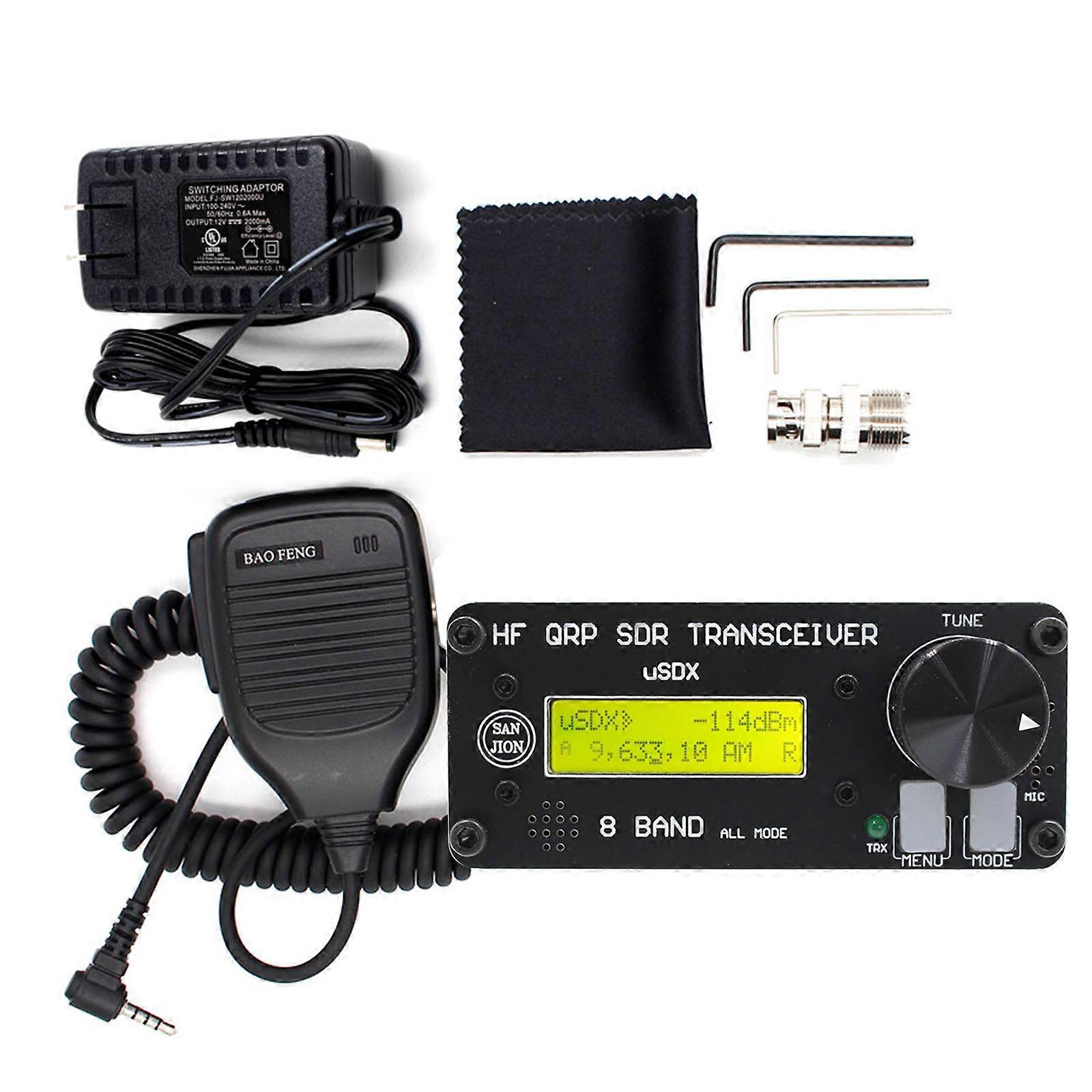 8 Bands SD-R All Modes SSB USDX Compatible Transceiver 80/60/40/30/20/17/15/10m