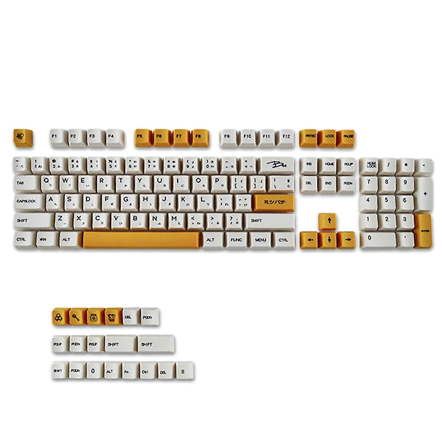 123 Keys Pbt Full Keycaps Set For Mechanical Keyboard, Compatible With Mx-clone Switches For Pc Gam