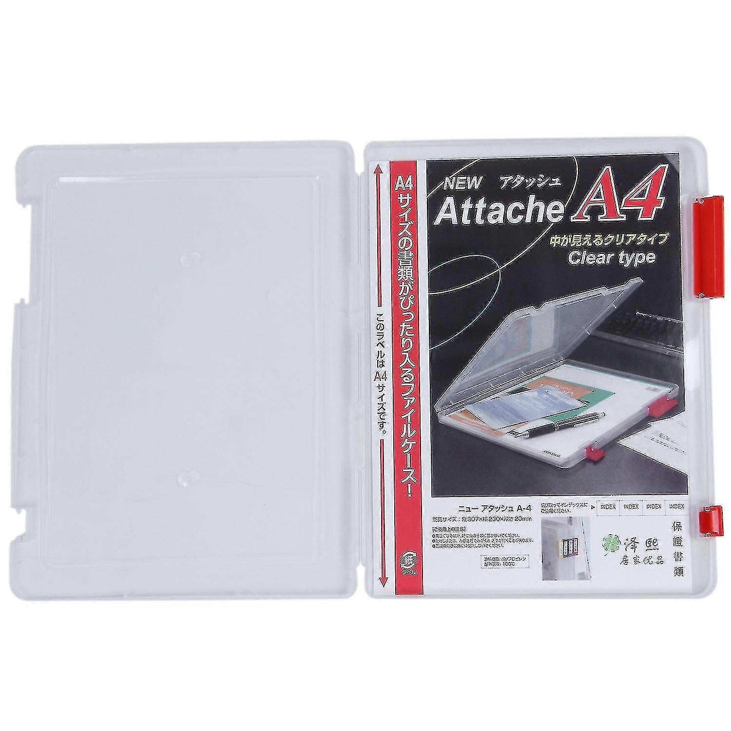 Rode A4 Plastic Documententas Opbergdoos