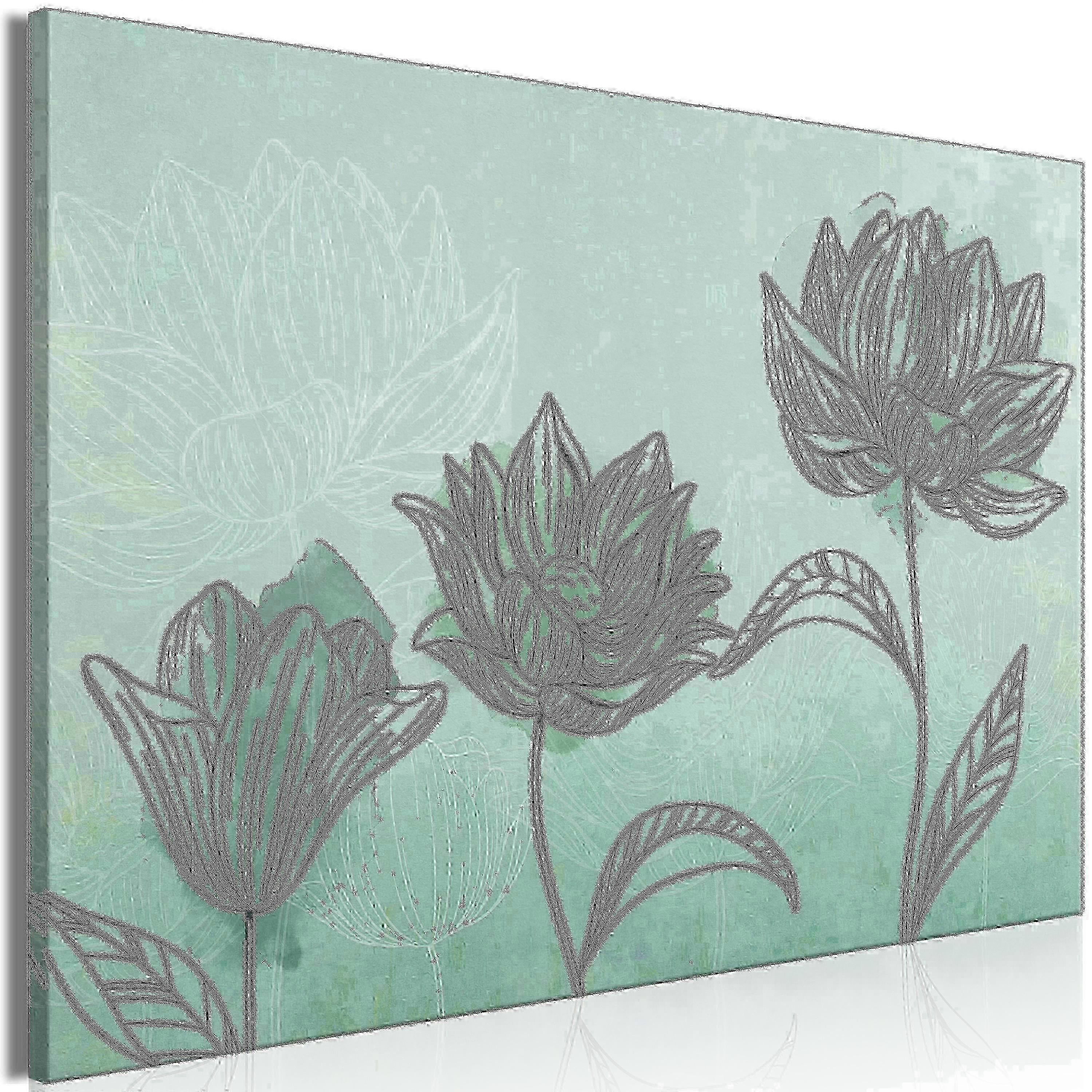 Quadro su tela - Tre fiori (1 parte) largo