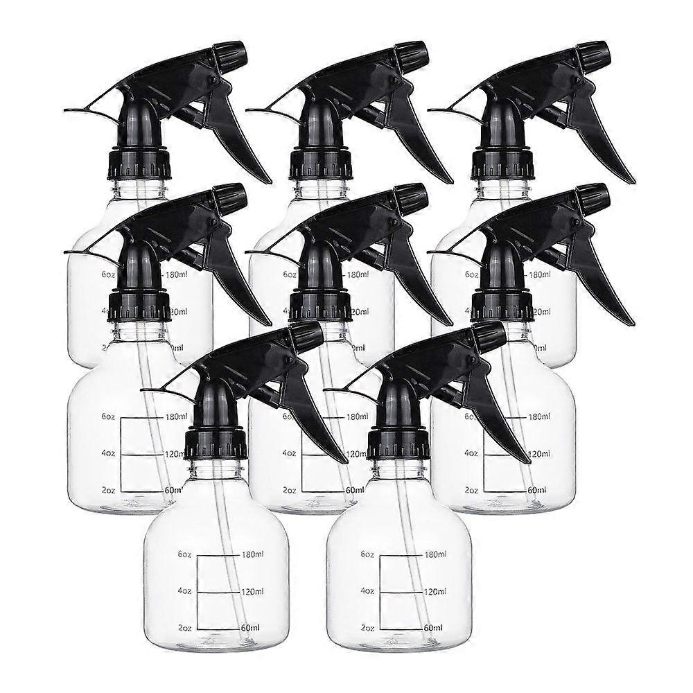 250ml Empty Plastic Spray Bottles with Black Trigger Sprayers Clear Trigger Sprayer Bottle with Adjustable Nozzle for Cleaning Gardening Plant Hair Sa