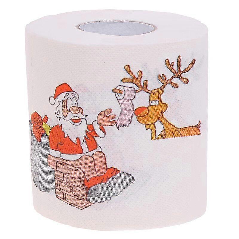 1 rull julebord serviett hjem julenissen bad toalett rullpapir xmas dekorvev