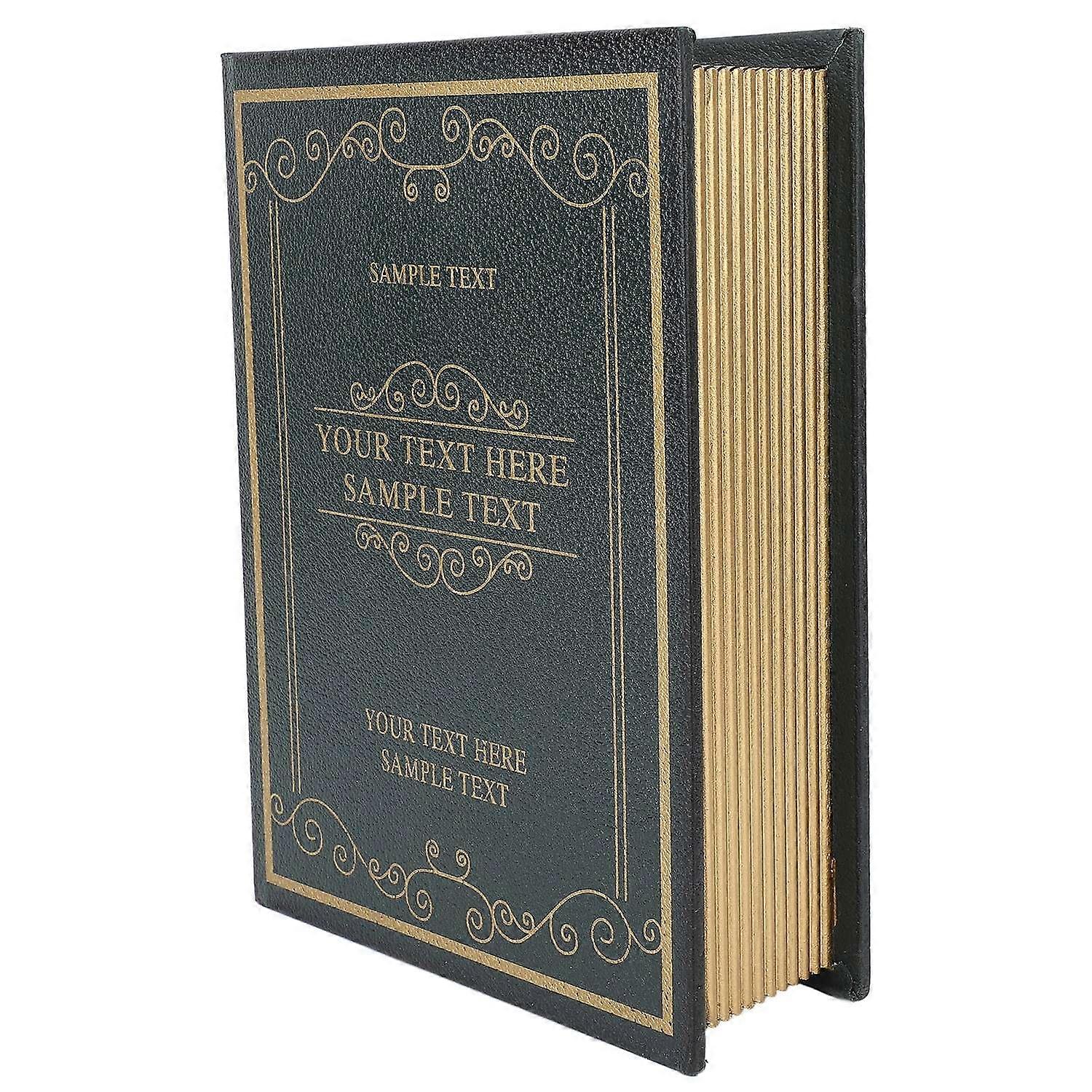 صندوق كتاب زخرفي خمر مزيف كتاب زخرفة عتيقة كتاب على شكل مربع لمقهى الصور الدعامة Bookshelf