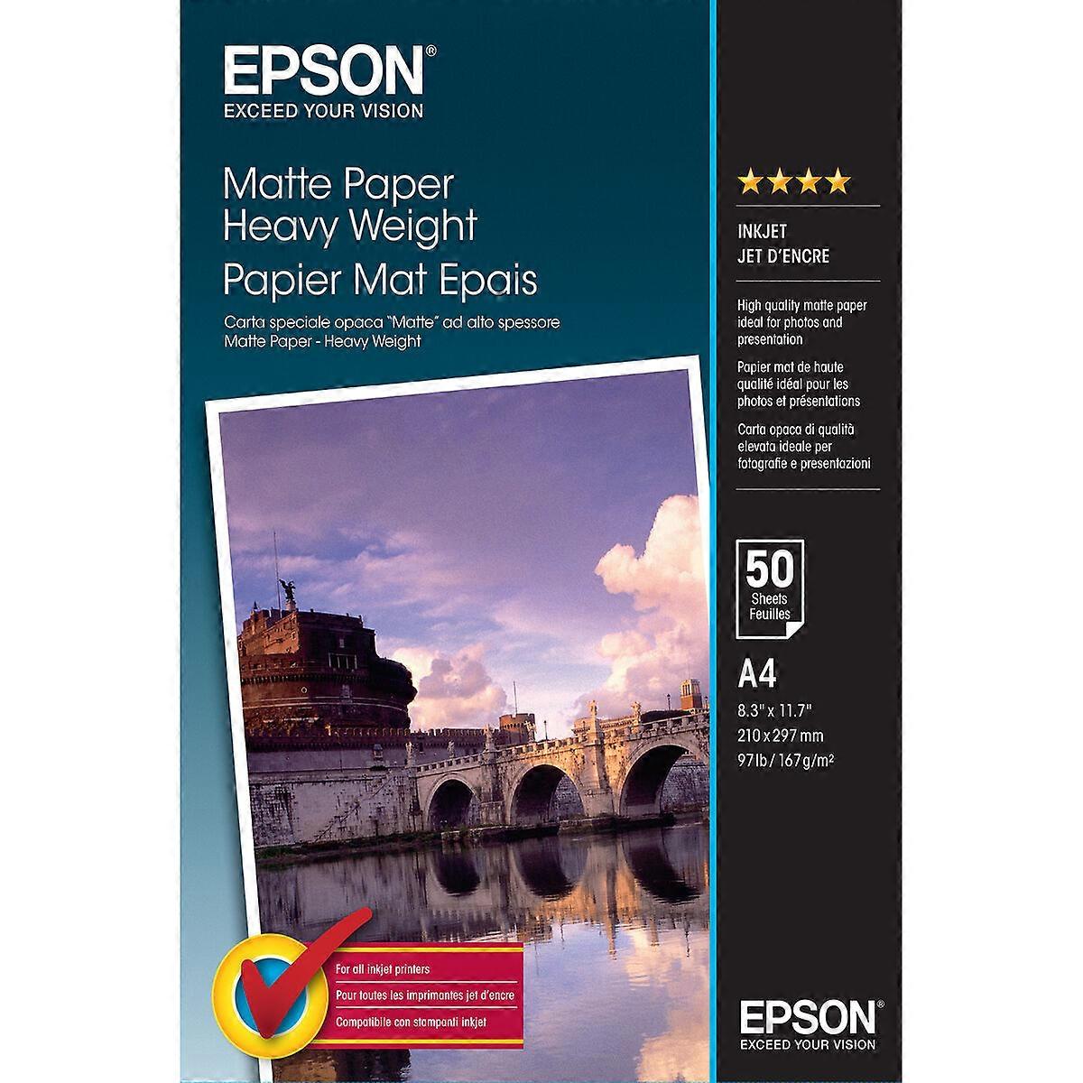 Matte Photographic Paper Epson 2357105 A4 50 Sheets (1 Unit)