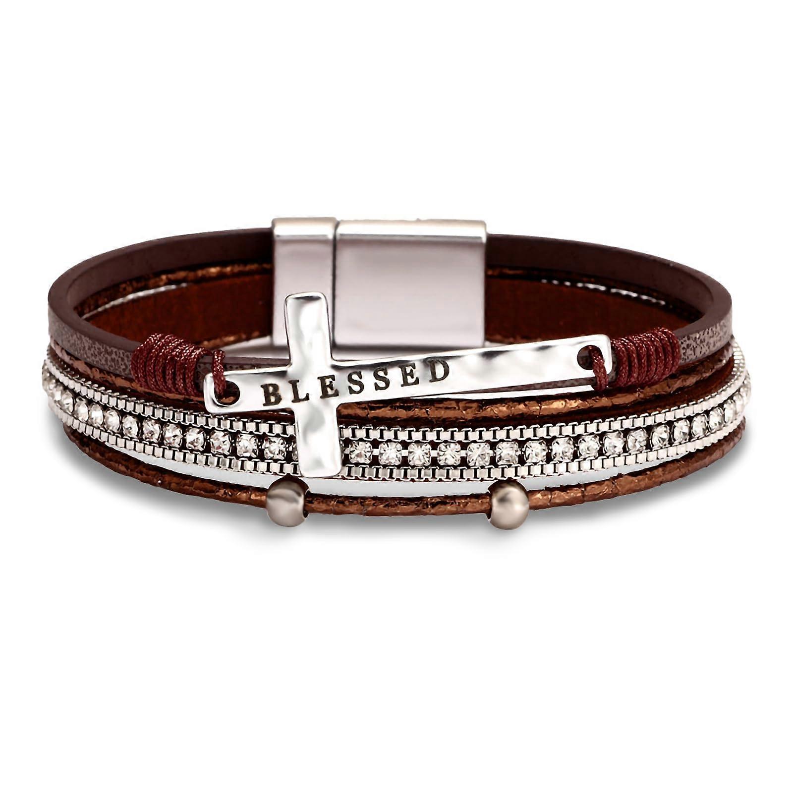Leopard Boho Style Multi-Layer Bracelet with Pearl and Crystal for Women