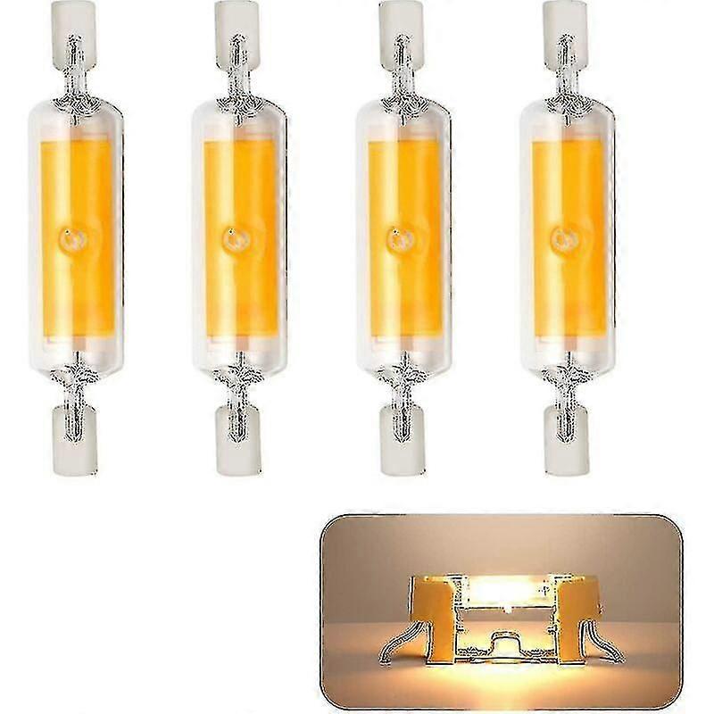 Pieces R7s Led 78mm Dimmable Bulbs 10w 230v, Warm White Led Bulb 3000k, 800lm Cob Led Bulbs, 360 Beam Angle, Equivalent To 80w Halogen Lamp [energy Cl
