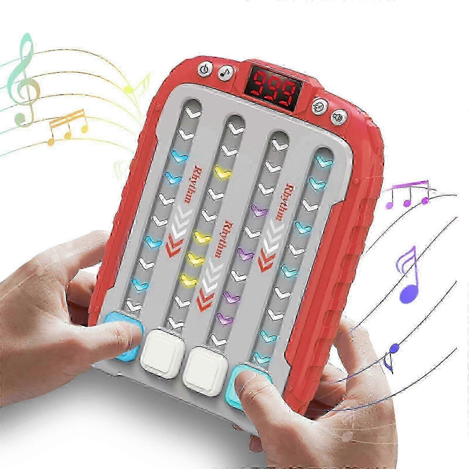 Rhythm Game Machine, Quick Push Pop Game Pops It Game Handheld Puzzle Game Machine With Music Light