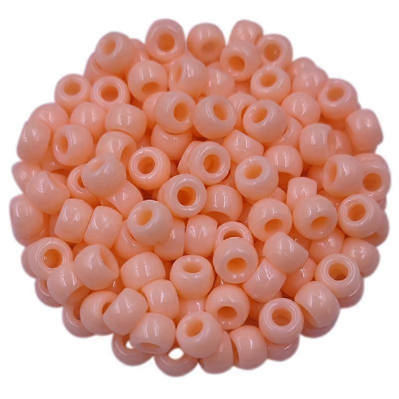 40 Pcs 9*6mm Solid Color Candy Color Large Hole Loose Beads Solid Color Beads DIY Jewelry Making