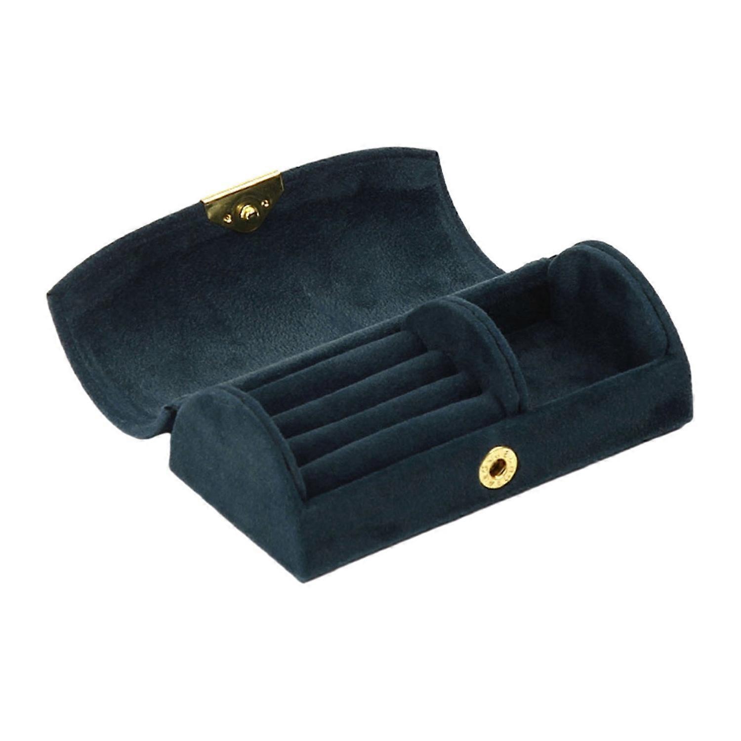 Travel Jewelry Storage Box Portable Elegant Button Large Capacity Earring Necklace Bracelet Ring