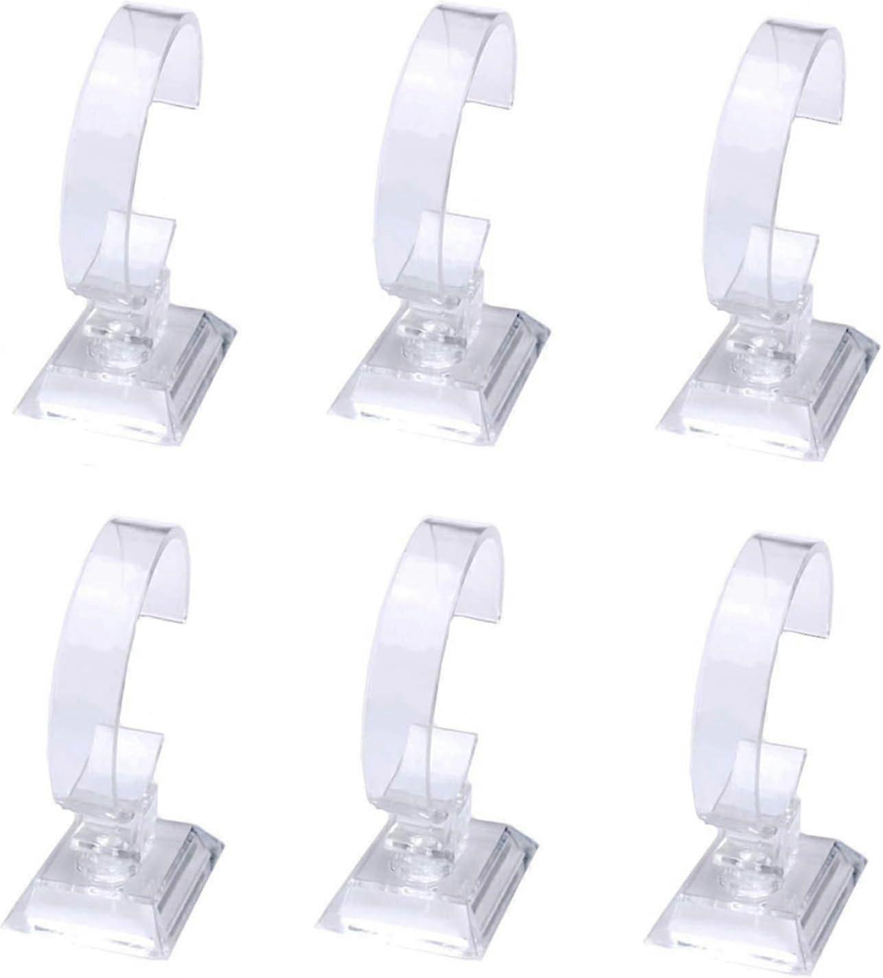 6 Pack Acrylic Watch Display Display Stands for Watches Bracelets Commercial Use Desks Shops Display Stands