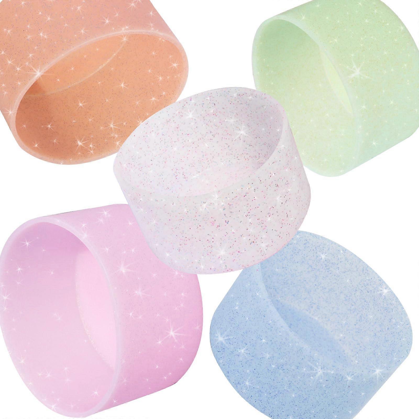 Silicone Bottle Boot Protectors - 5 Pack for Specific Bottle Sizes, Durable Non-Slip Material, Assorted Colors