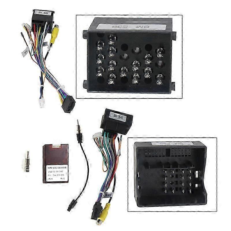 For BMW 3-Series 3 Series E46 1998 - 2006 Car Radio Dashboard Panel Frame Power Cord CANBUS Video Cable