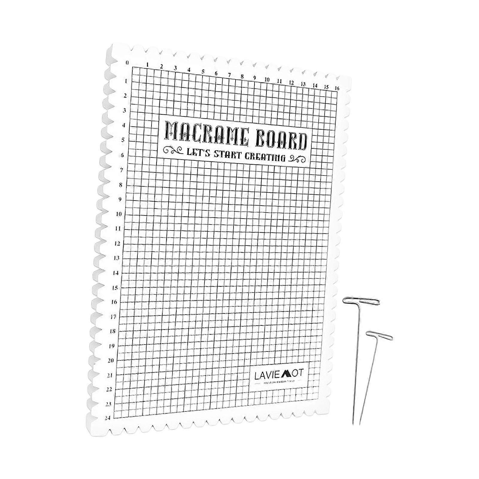 Macrame Board Gridded Mat for Hand Knitting Work Project Stringing Projects